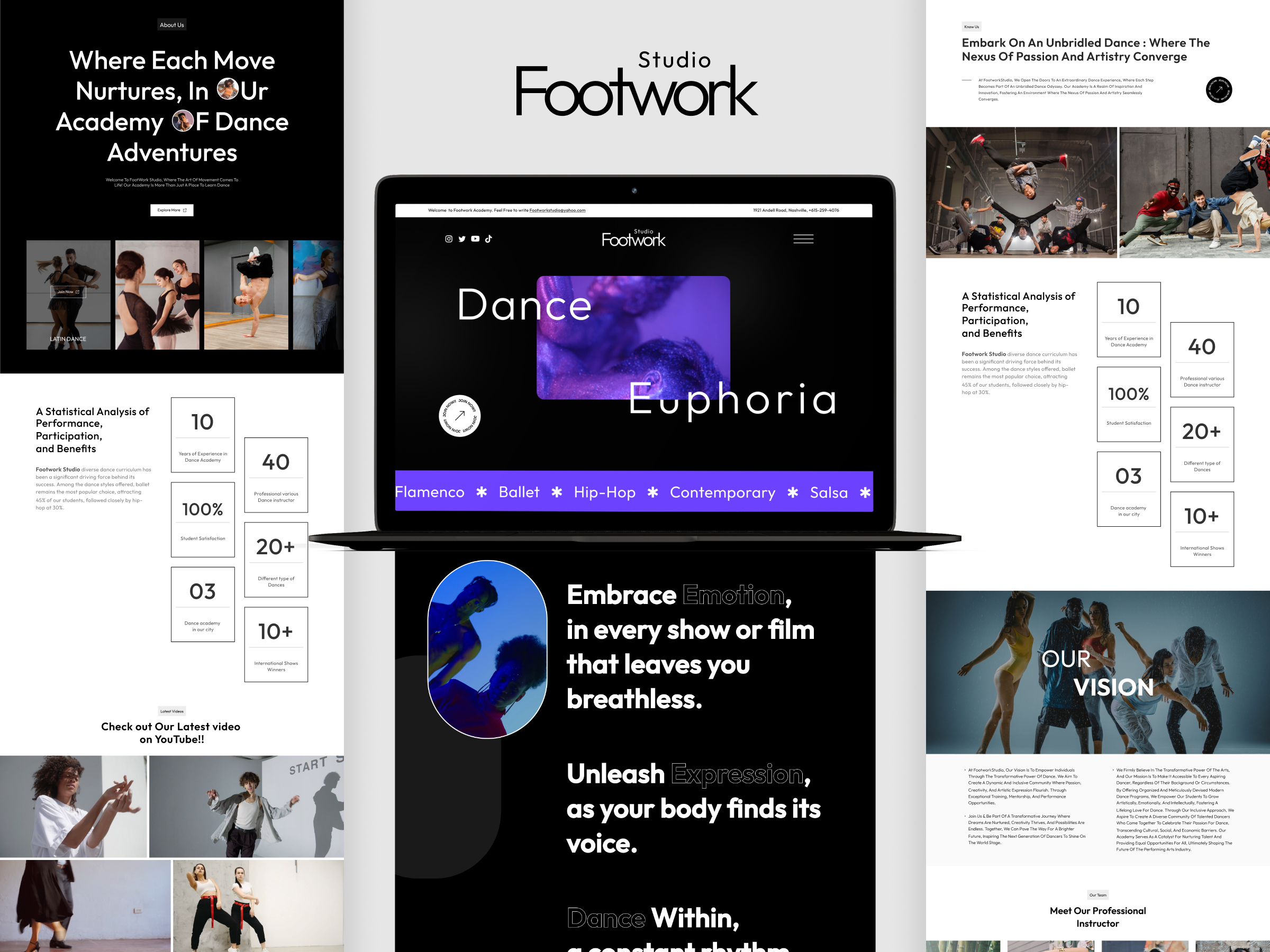 FootworkStudio | Dance Academy Figma Template WDK