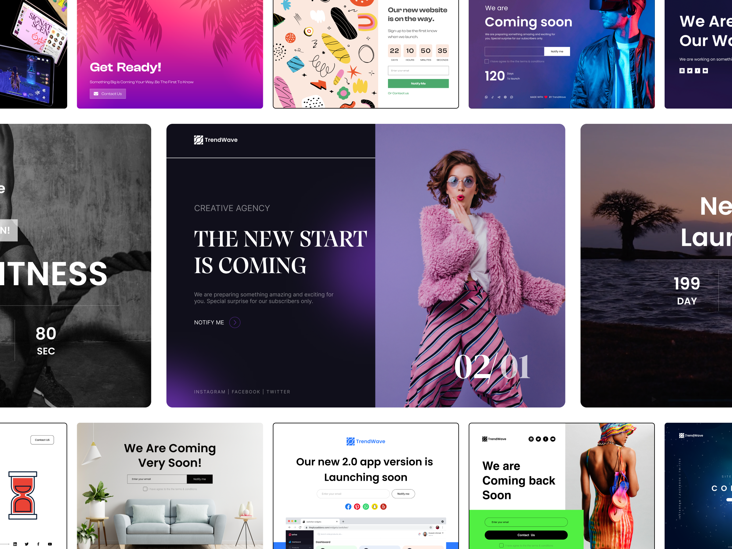 TrendWave | Ultimate Coming Soon Figma Design Templates