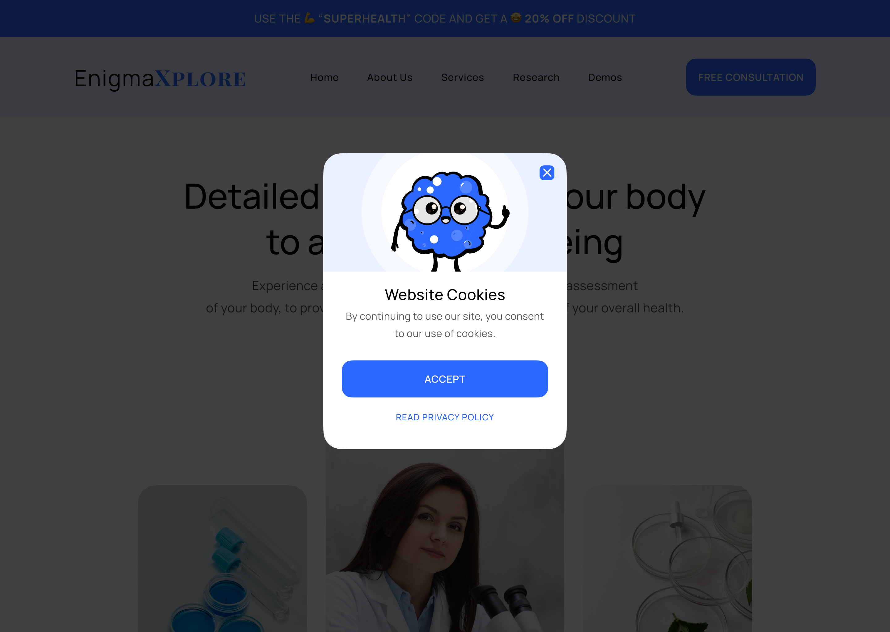 EnigmaExplore - Medical Laboratory and Science Research Figma Design Template | WDK