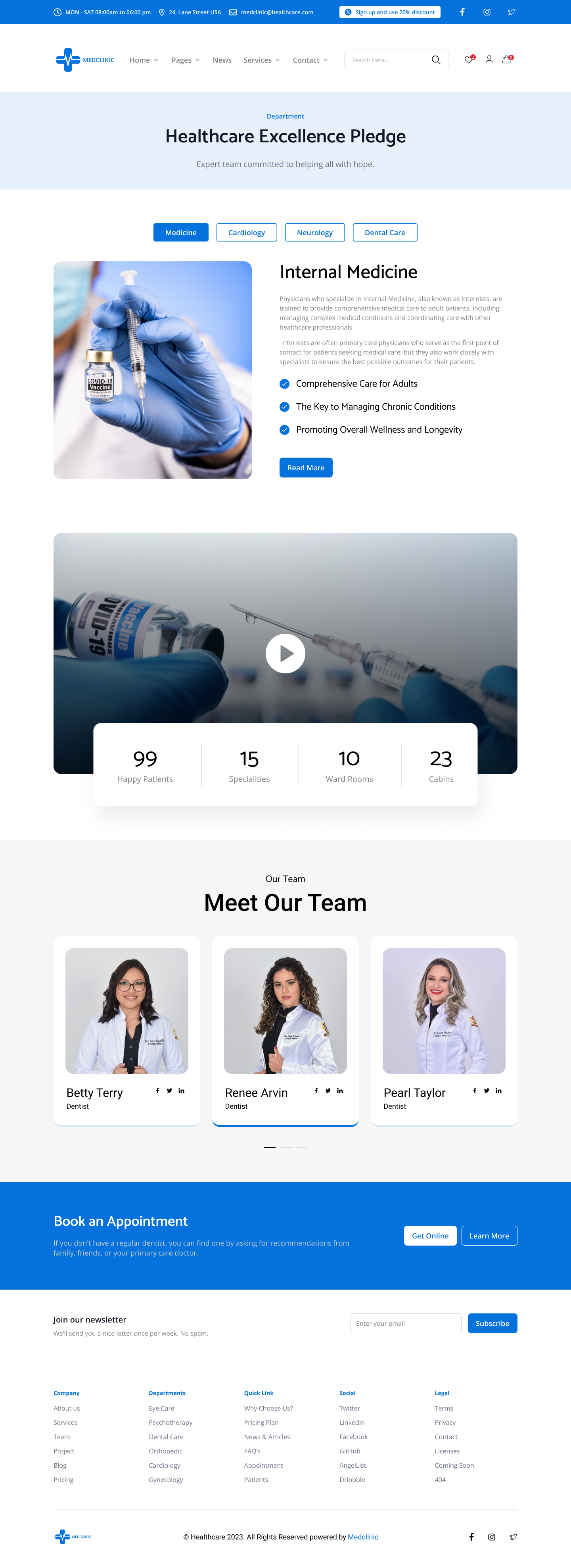 Doctor Feature Design MedClinic - Doctor, Healthcare and Medical Figma Design Template
