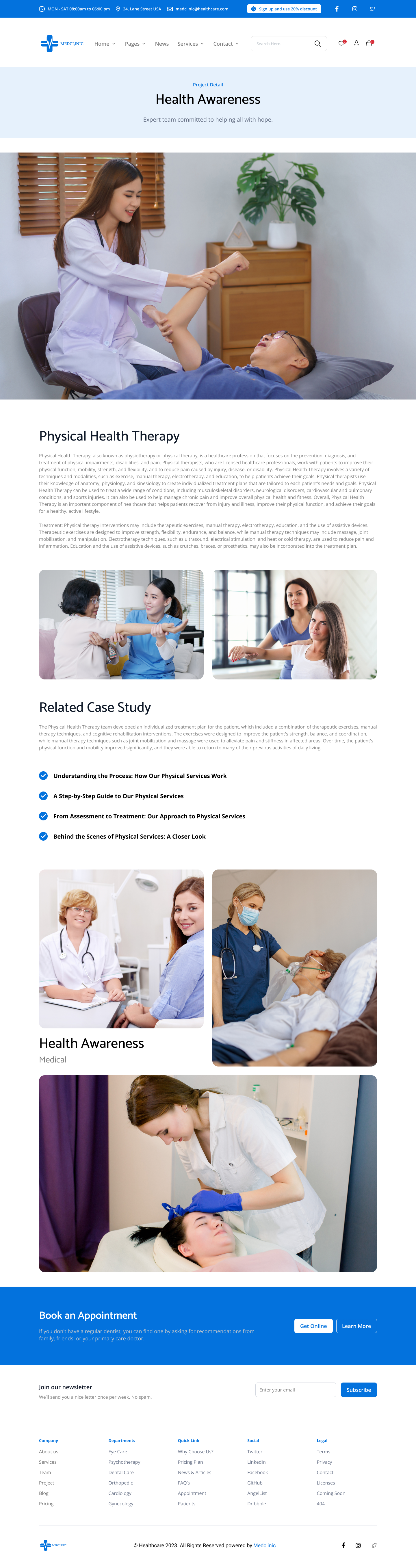 MedClinic - Doctor, Healthcare and Medical Figma Design Template
